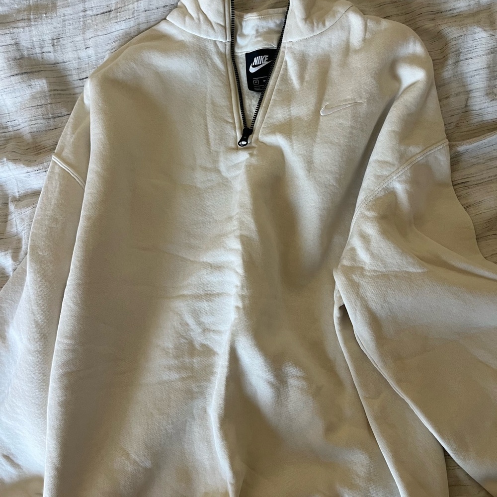 Butter Yellow Cream Nike Half-Zip Sweatshirt